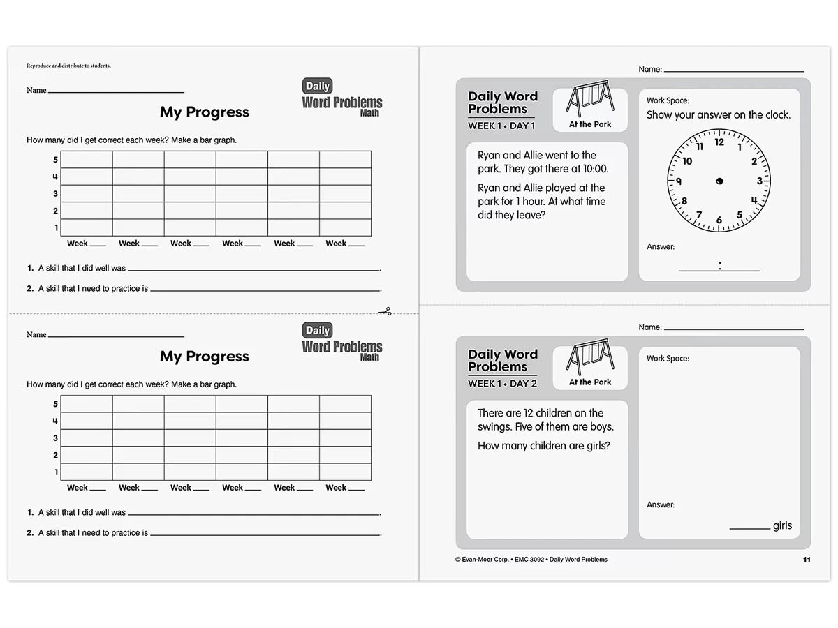 Daily Word Problems Workbook - Gr. 2 - US 3226