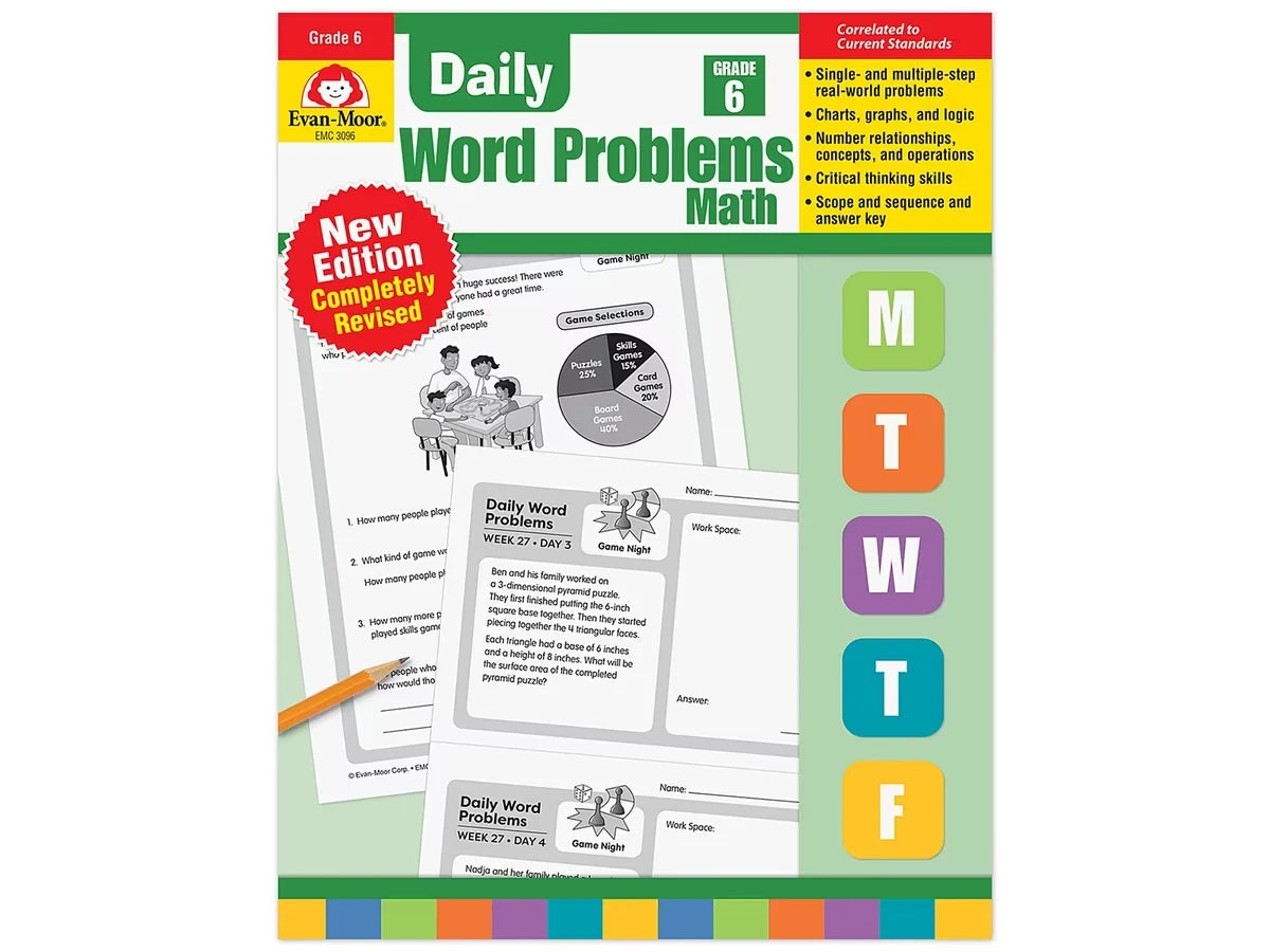 Daily Word Problems Workbook - Gr. 6 - US 6503