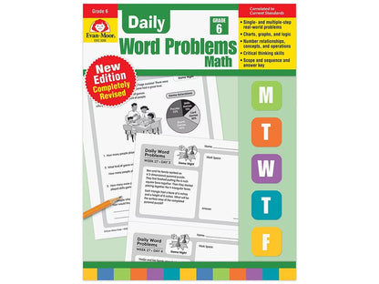 Daily Word Problems Workbook - Gr. 6 - US 6503