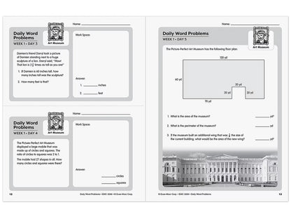 Daily Word Problems Workbook - Gr. 6 - US 6503