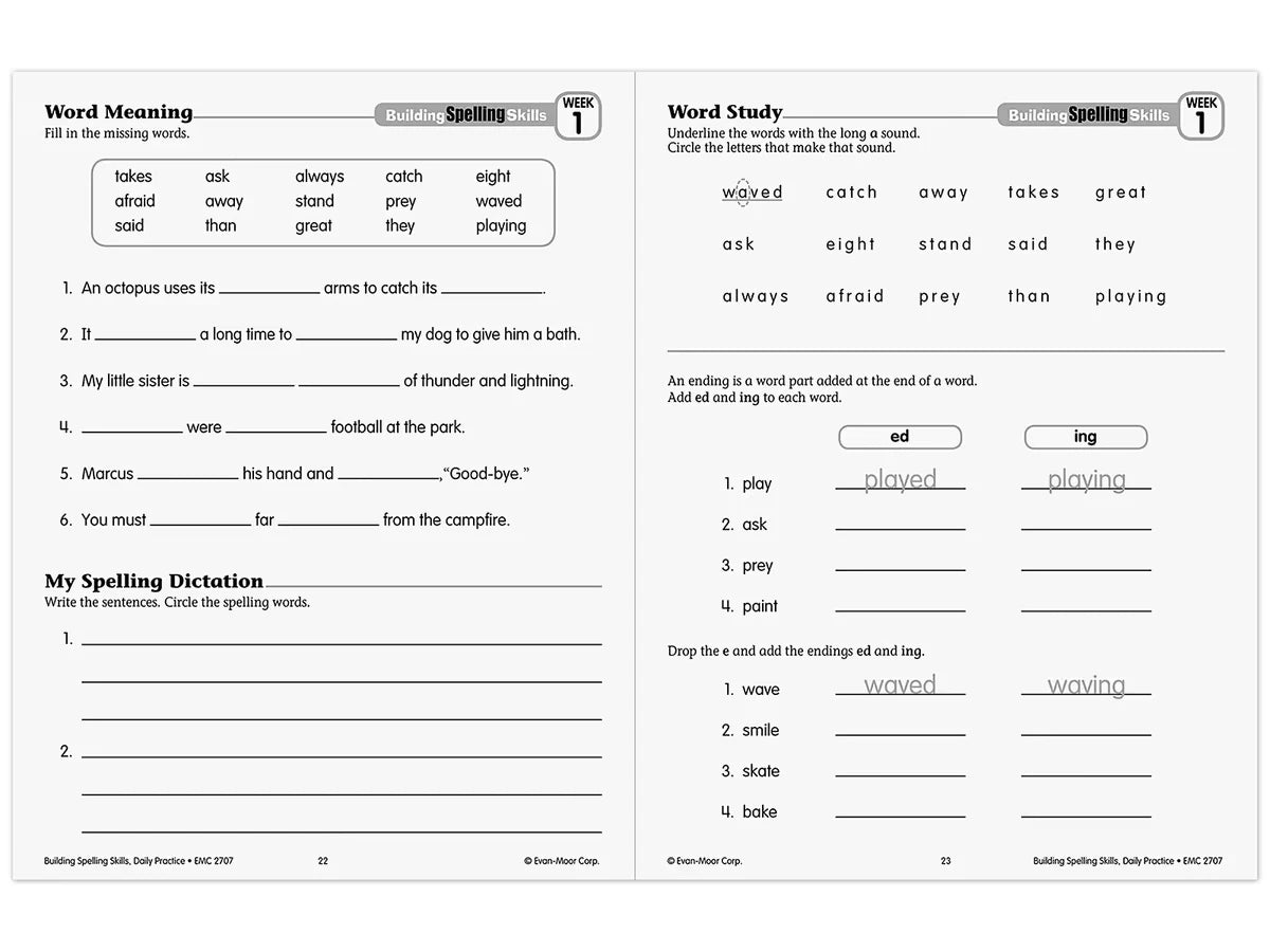 Building Spelling Skills Workbook - Gr. 3 - US 2718