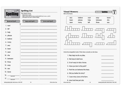 Building Spelling Skills Workbook - Gr. 3 - US 2718