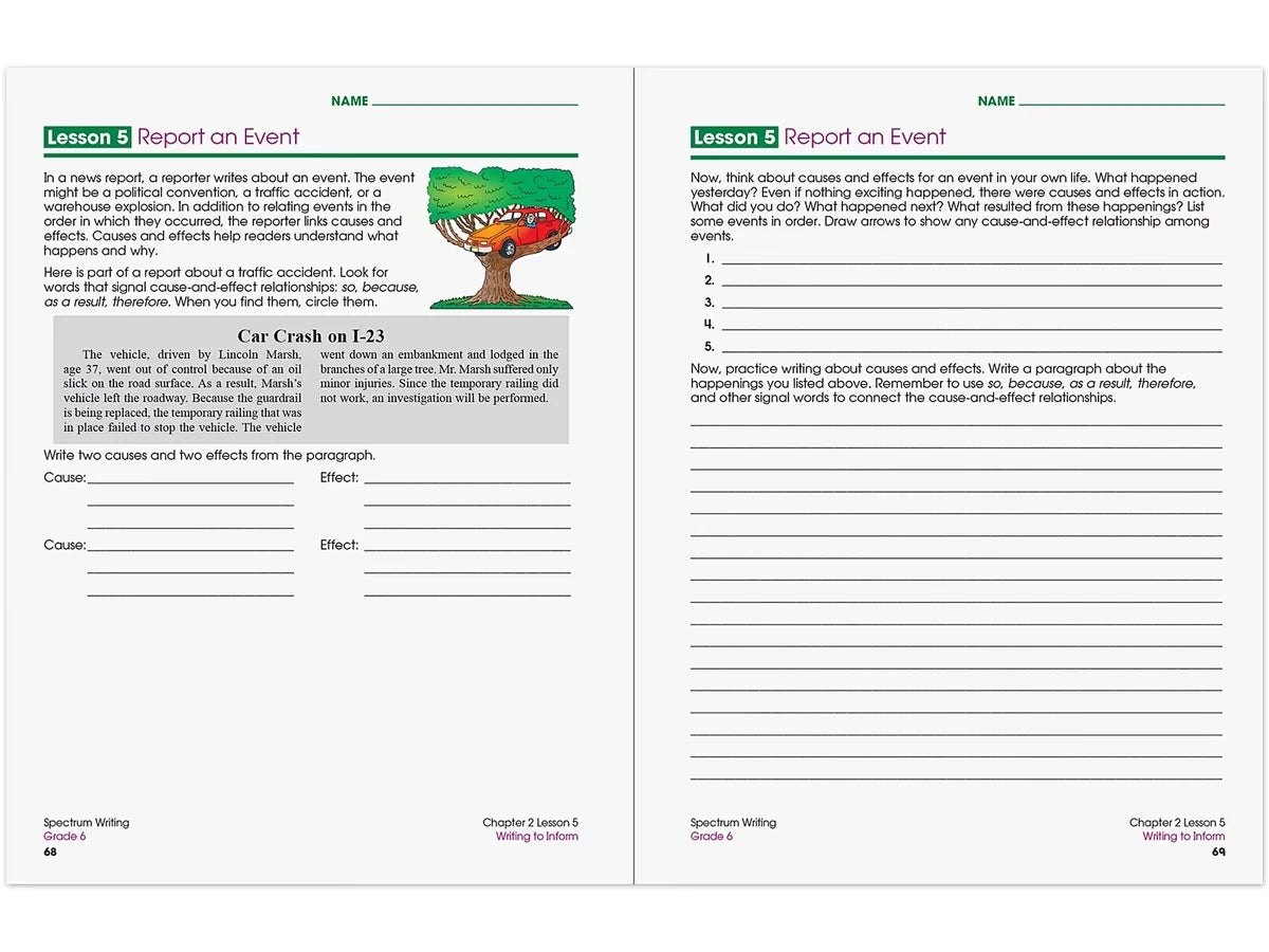 Spectrum® Writing Workbook - Gr. 6 - US 7367