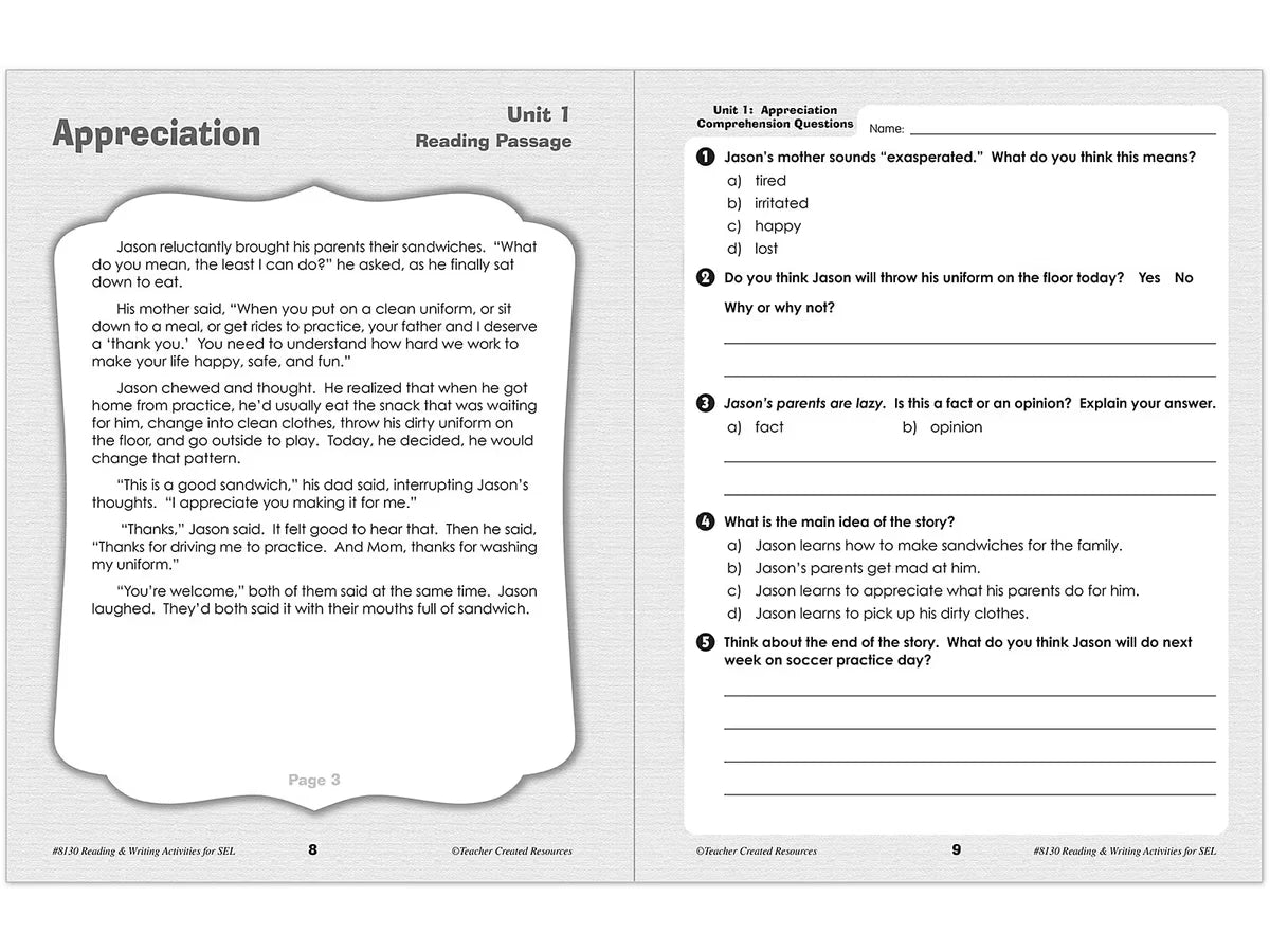 Social-Emotional Learning Workbook - Gr. 4-6 - US 6665