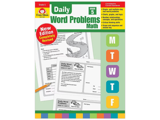 Daily Word Problems Workbook - Gr. 5 - US 5241