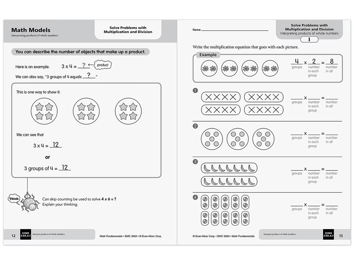 Math Fundamentals Workbook - Gr. 3 - US 2957