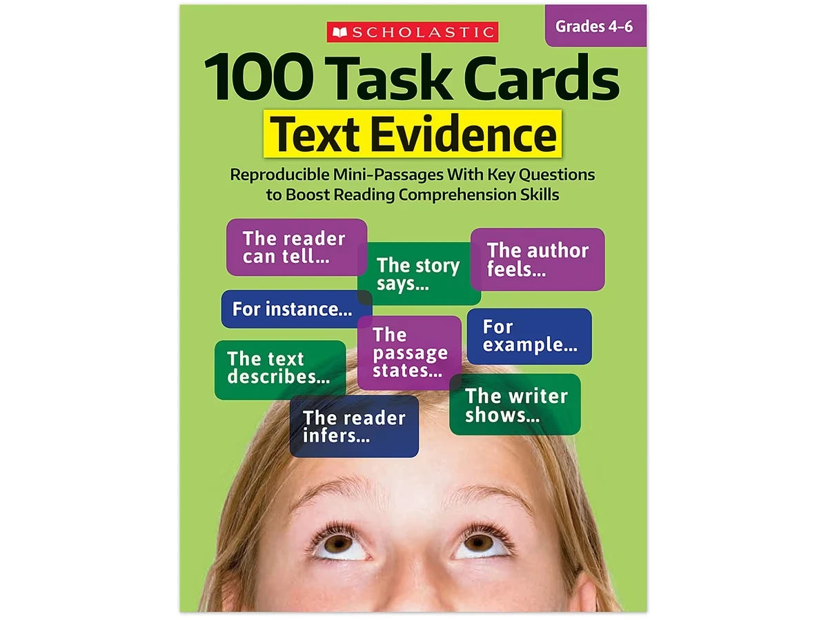 Text Evidence 100 Task Cards Workbook - US 6923