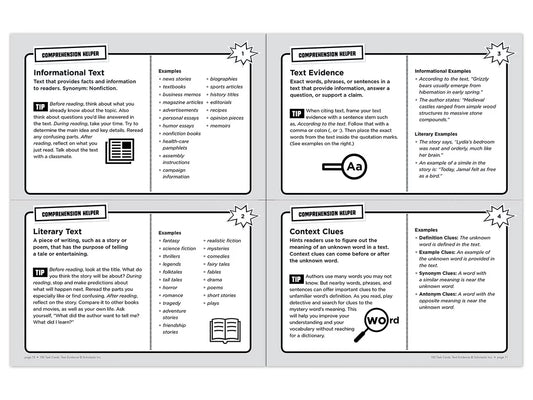 Text Evidence 100 Task Cards Workbook - US 6923
