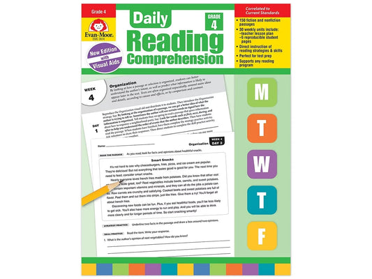 Daily Reading Comprehension Activities Workbook - Gr. 4 - US 5495