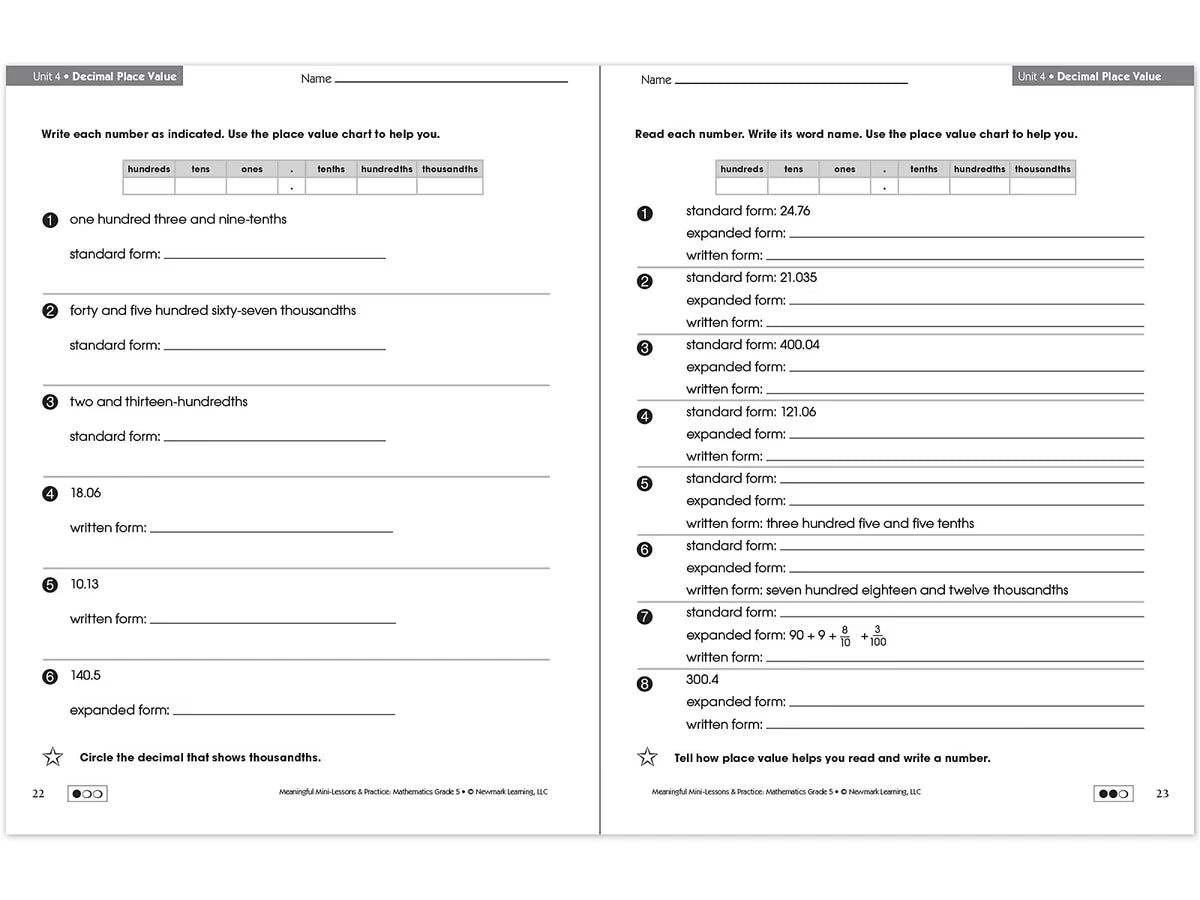 Mathematics Workbook - Gr. 5 - US 6477