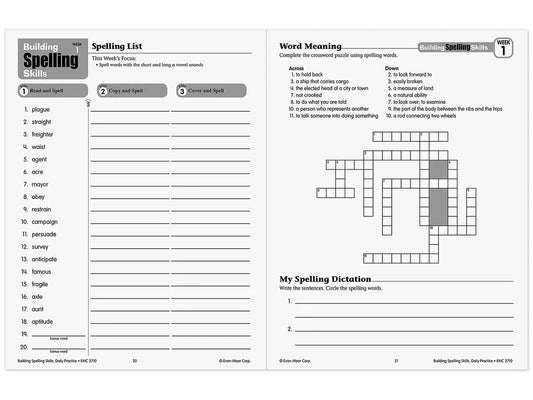 Building Spelling Skills Workbook - Gr. 6 - US 5880