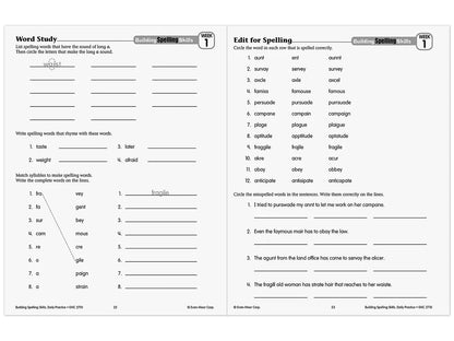 Building Spelling Skills Workbook - Gr. 6 - US 5880