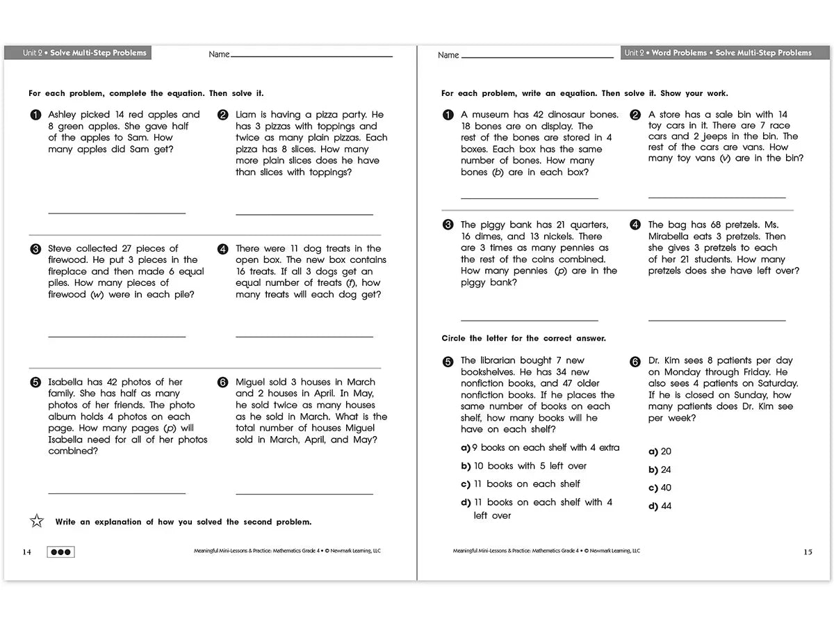 Mathematics Workbook - Gr. 4 - US 1354
