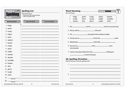 Building Spelling Skills Workbook - Gr. 4 - US 3534