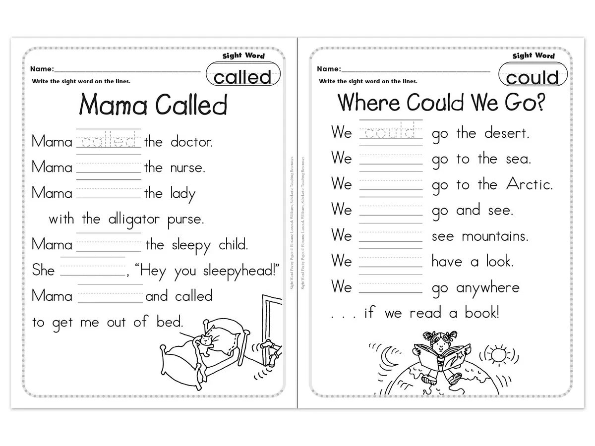 Sight-Word Poetry Workbook - US 4964