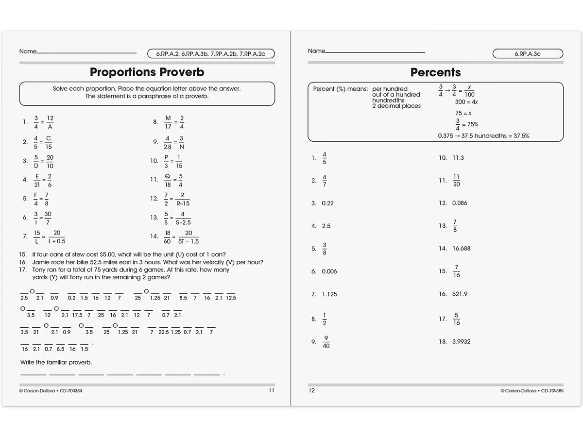 The 100+ Series™ Pre-Algebra Workbook - US 9823