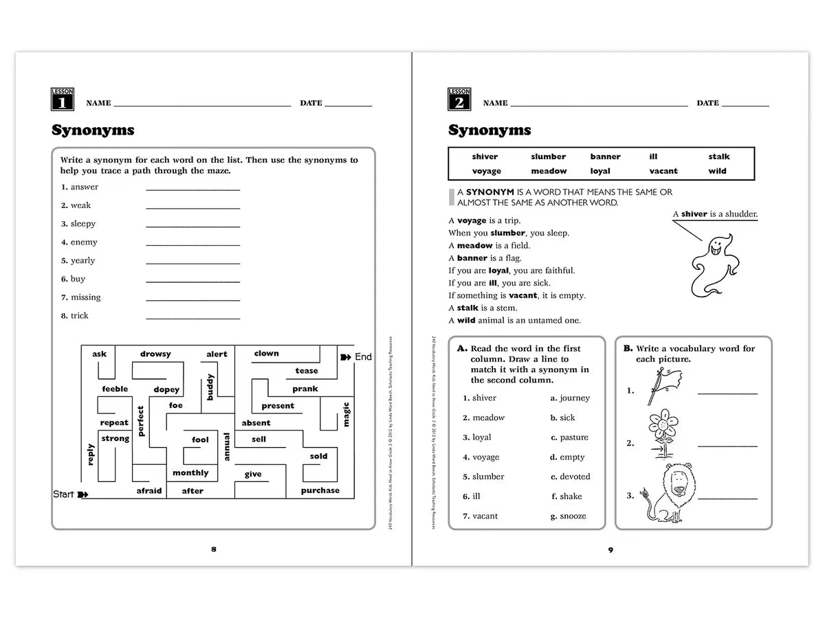 240 Words Kids Need to Know Workbook - Gr. 3 - US 3697