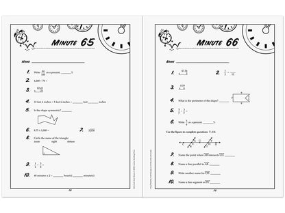 Math Minutes Workbook - Gr. 5 - US 5882