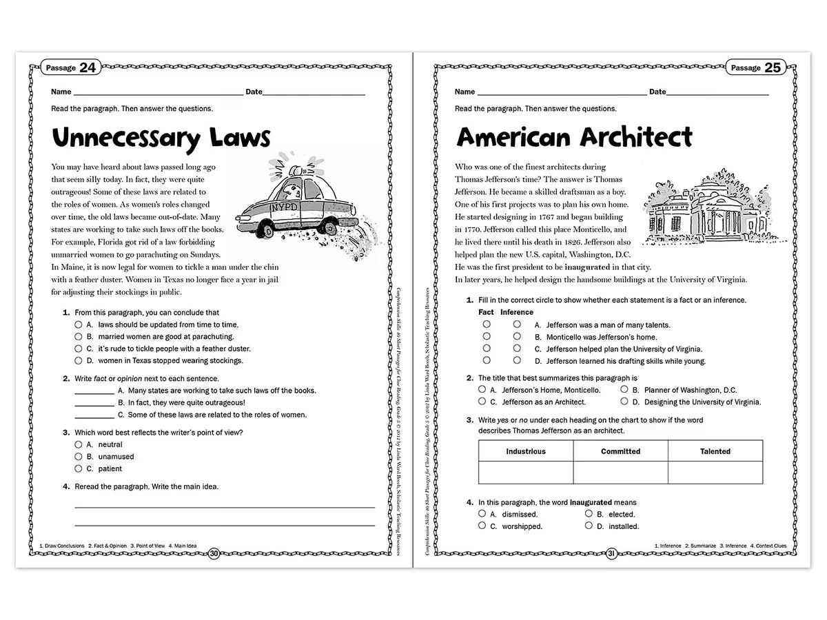 Comprehension Skills Workbook - Gr. 5 - US 2558
