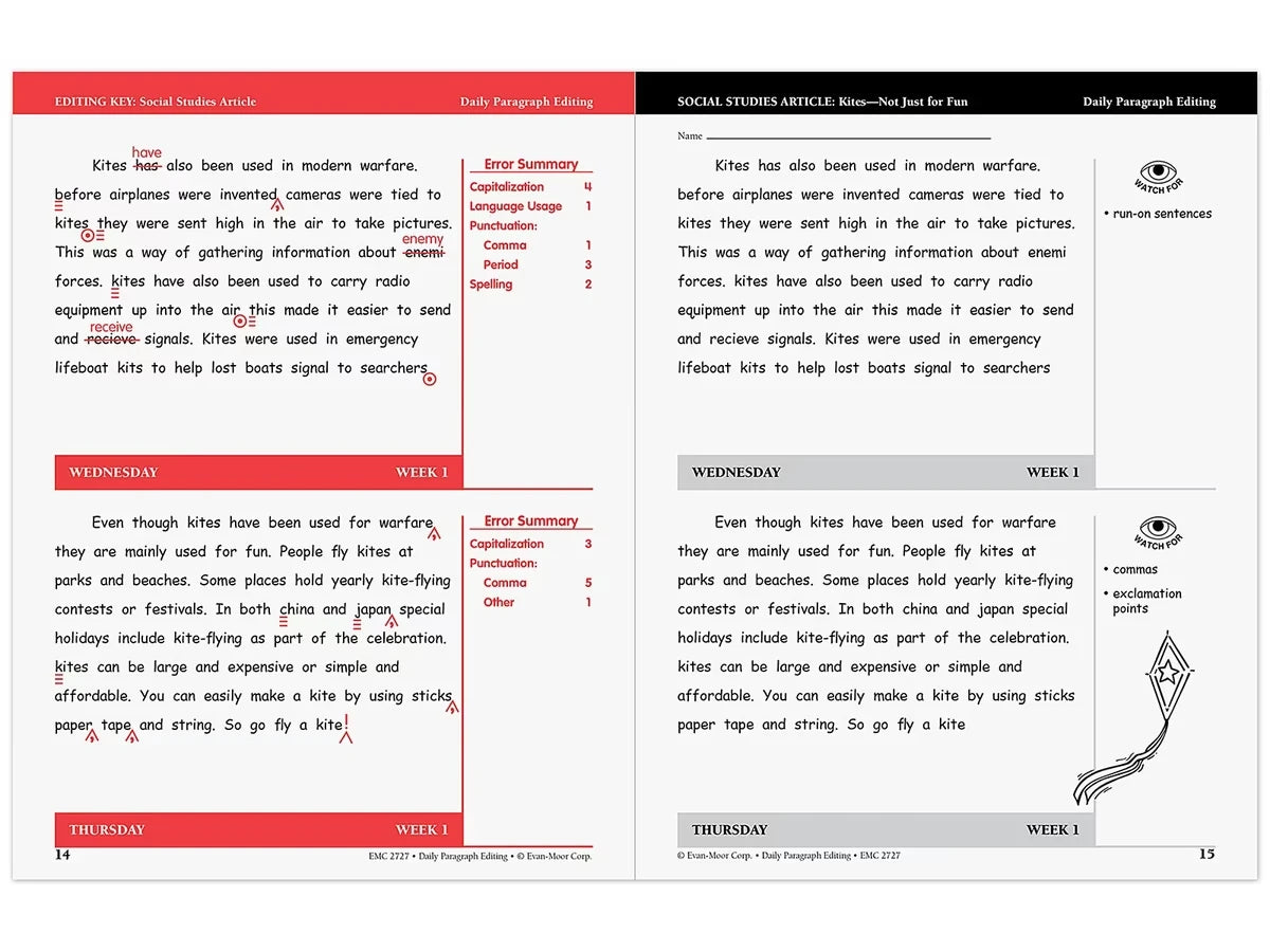 Daily Paragraph Editing Workbook - Gr. 4 - US 7031