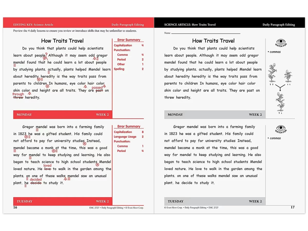 Daily Paragraph Editing Workbook - Gr. 4 - US 7031
