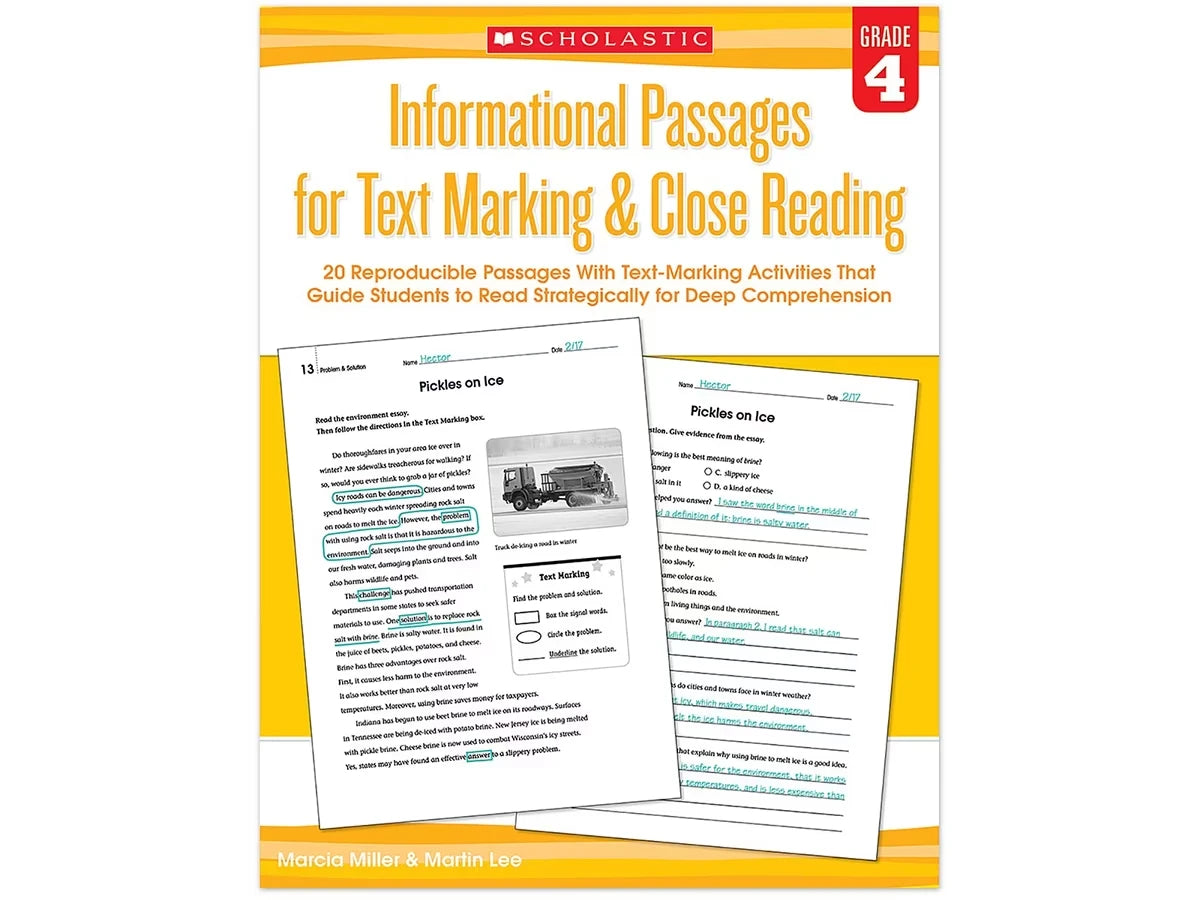 Text Marking & Close Reading Workbook - Gr. 4 - US 9717
