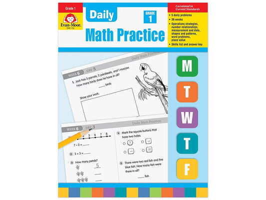 Daily Math Practice Workbook - Gr. 1 - US 2429