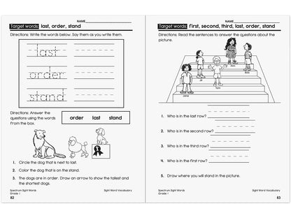 Spectrum® Sight-Words Workbook - Gr. 1 - US 7581