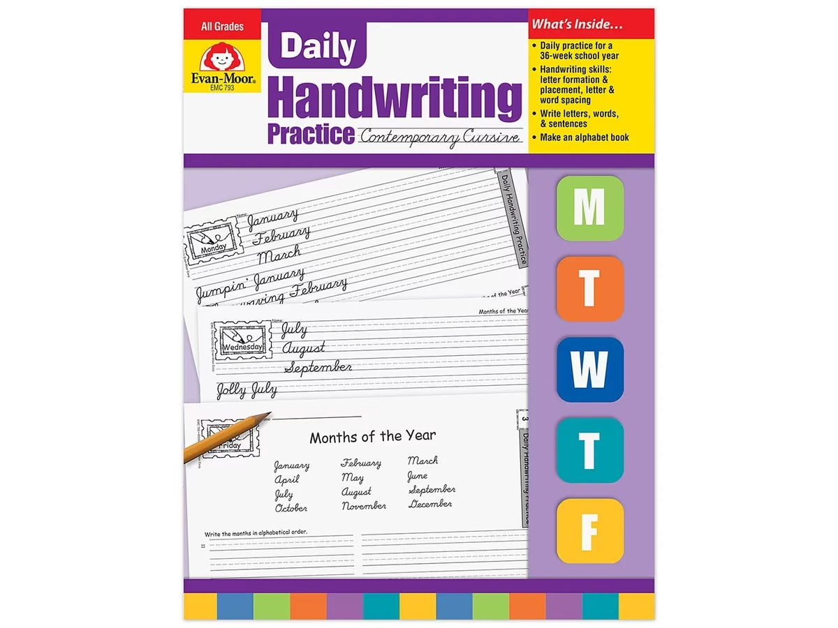 Contemporary Cursive Daily Handwriting Practice Workbook - US 6654