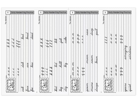 Contemporary Cursive Daily Handwriting Practice Workbook - US 6654