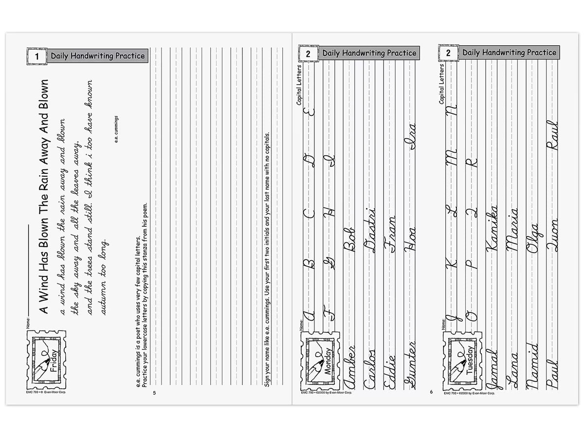 Contemporary Cursive Daily Handwriting Practice Workbook - US 6654