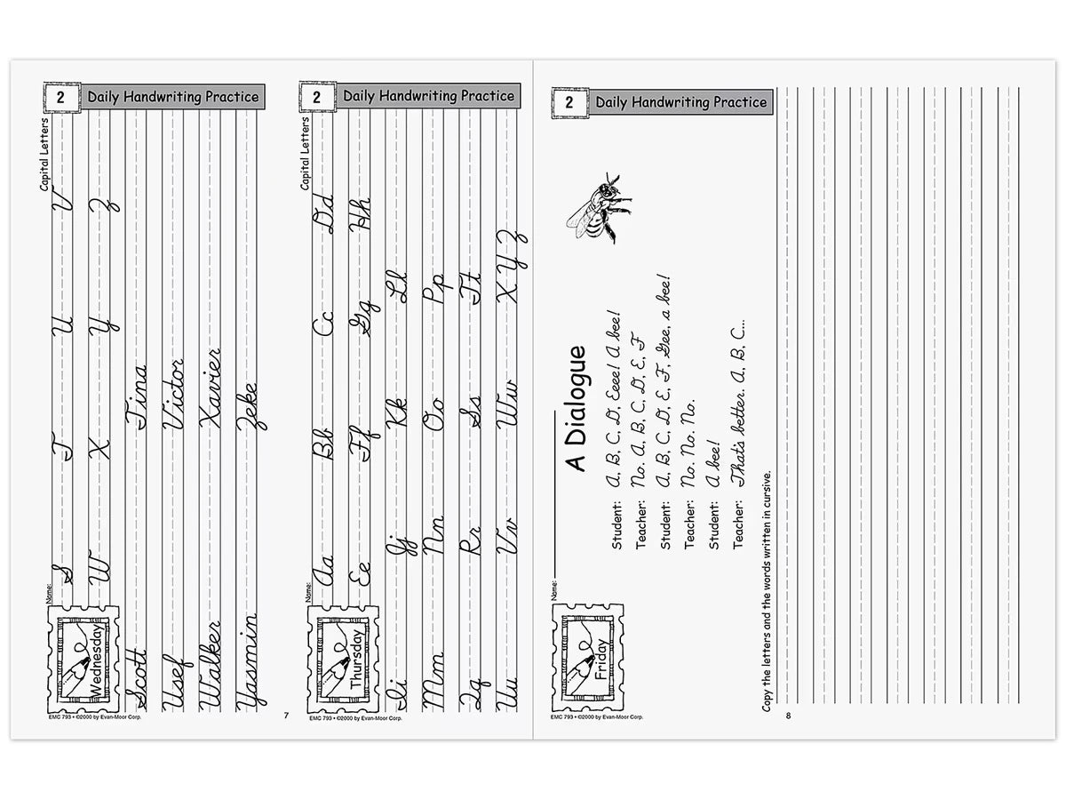 Contemporary Cursive Daily Handwriting Practice Workbook - US 6654