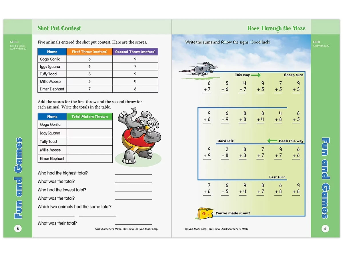 Math Skill Sharpeners Workbook - Gr. 2 - US 7011
