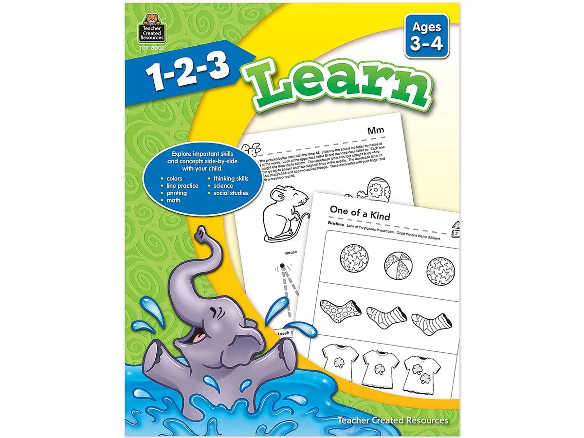 1-2-3 Learn Workbook - Preschool-Pre K - US 5151