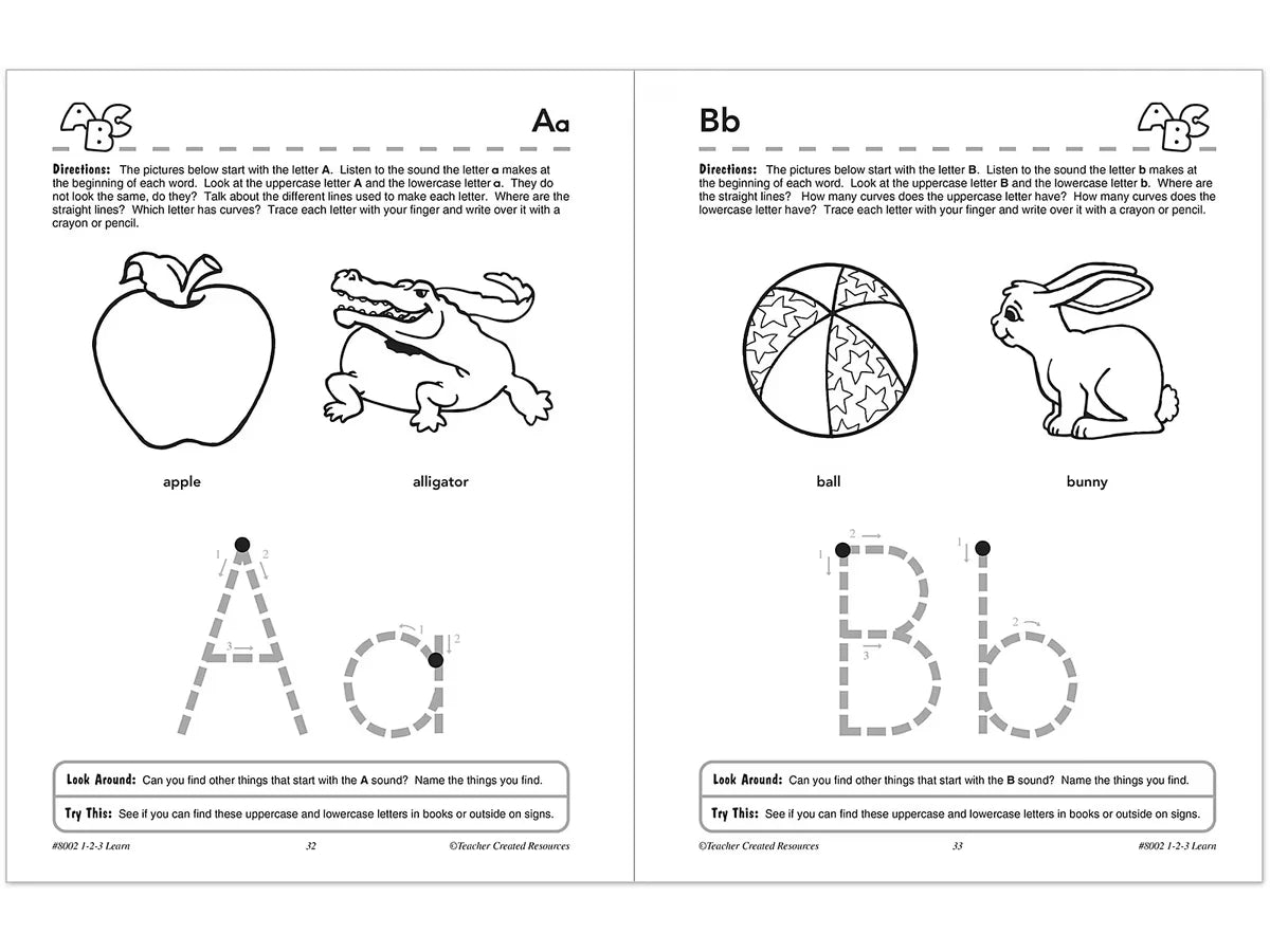 1-2-3 Learn Workbook - Preschool-Pre K - US 5151