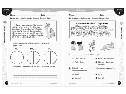 180 Days of Science Workbook - Gr. 1 - US 9614