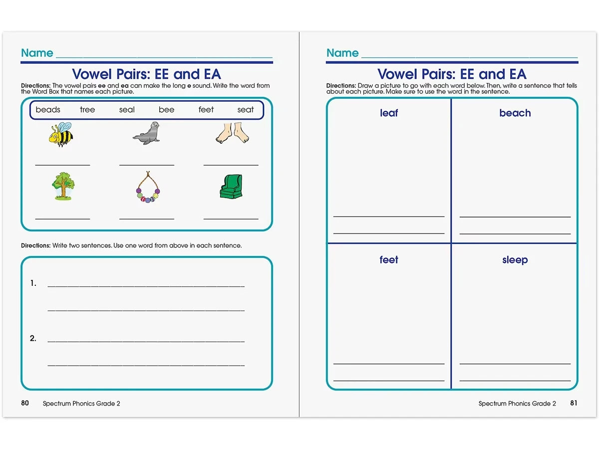 Spectrum® Phonics Workbook - Gr. 2 - US 1780