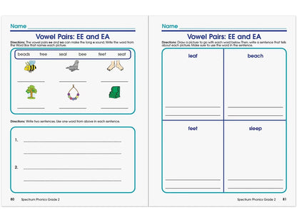 Spectrum® Phonics Workbook - Gr. 2 - US 1780