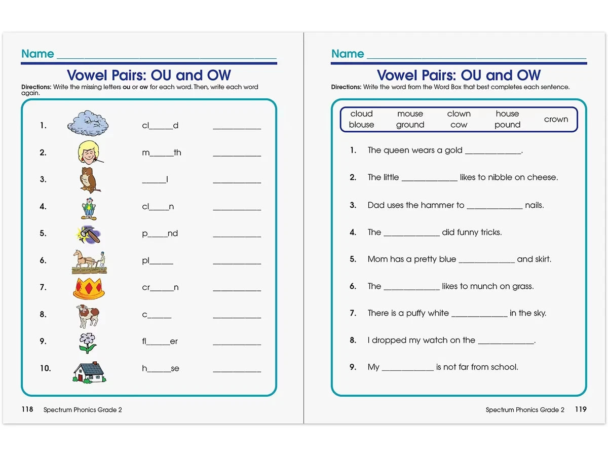 Spectrum® Phonics Workbook - Gr. 2 - US 1780