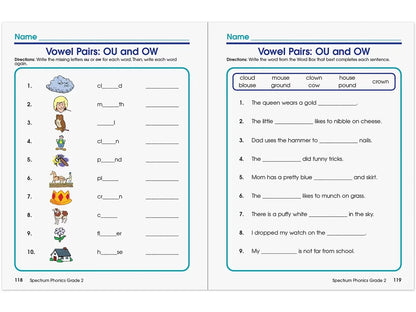 Spectrum® Phonics Workbook - Gr. 2 - US 1780