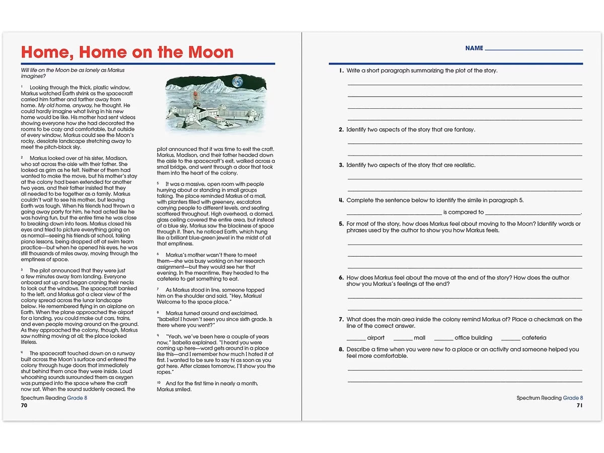 Spectrum® Reading Workbook - Gr. 8 - US 8112