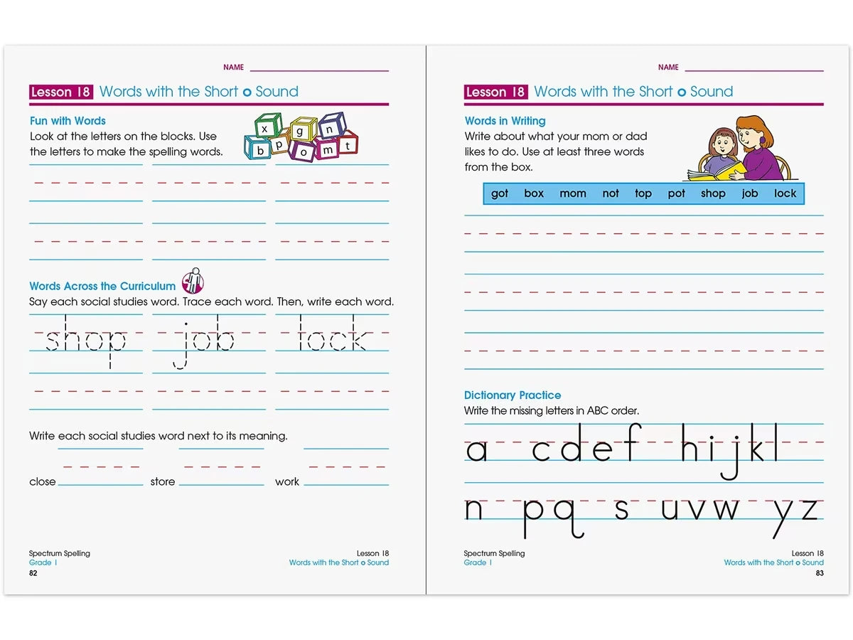 Spectrum® Spelling Workbook - Gr. 1 - US 1023