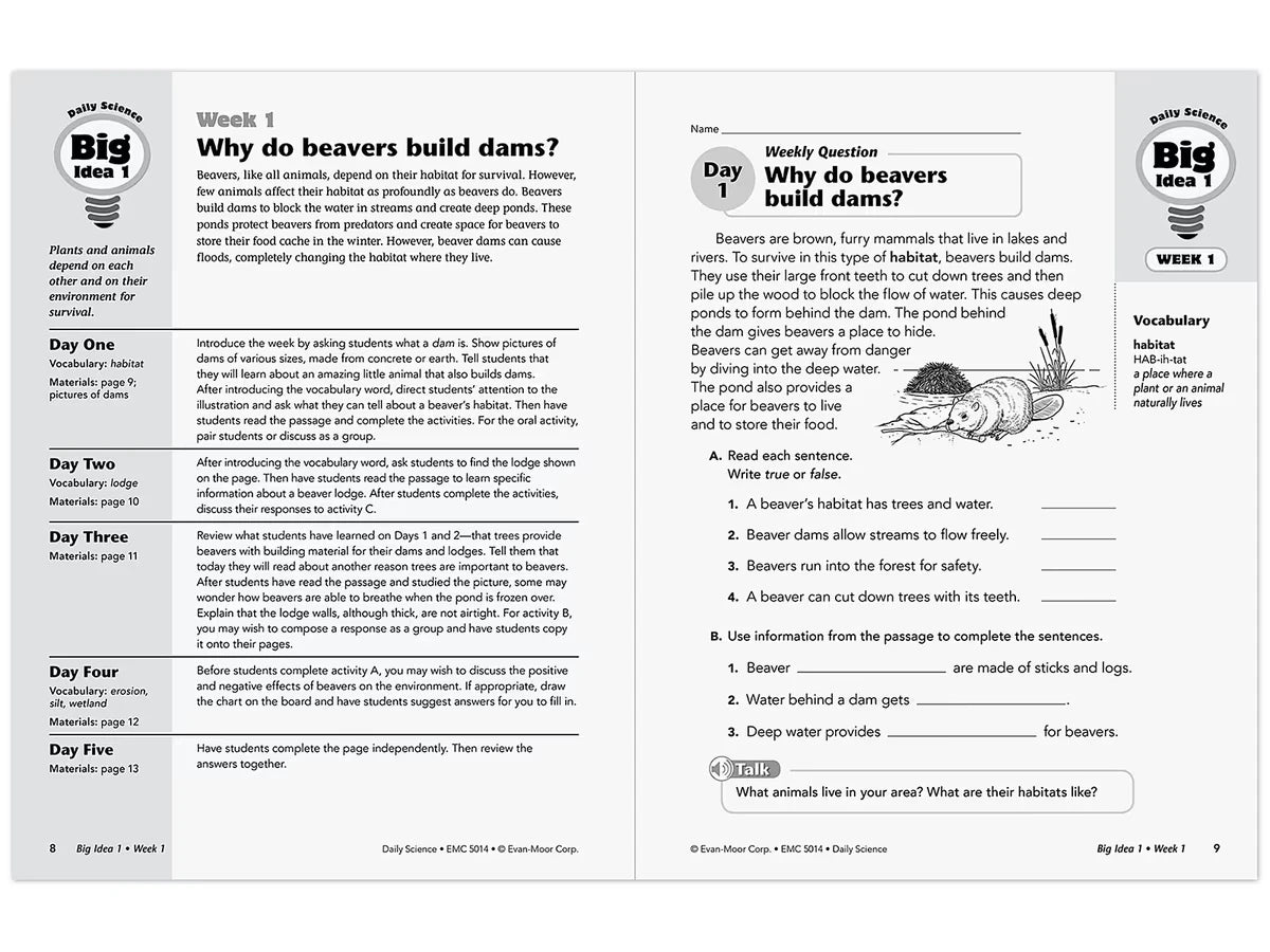 Daily Science Reproducible Activities Workbook - Gr. 4 - US 4185