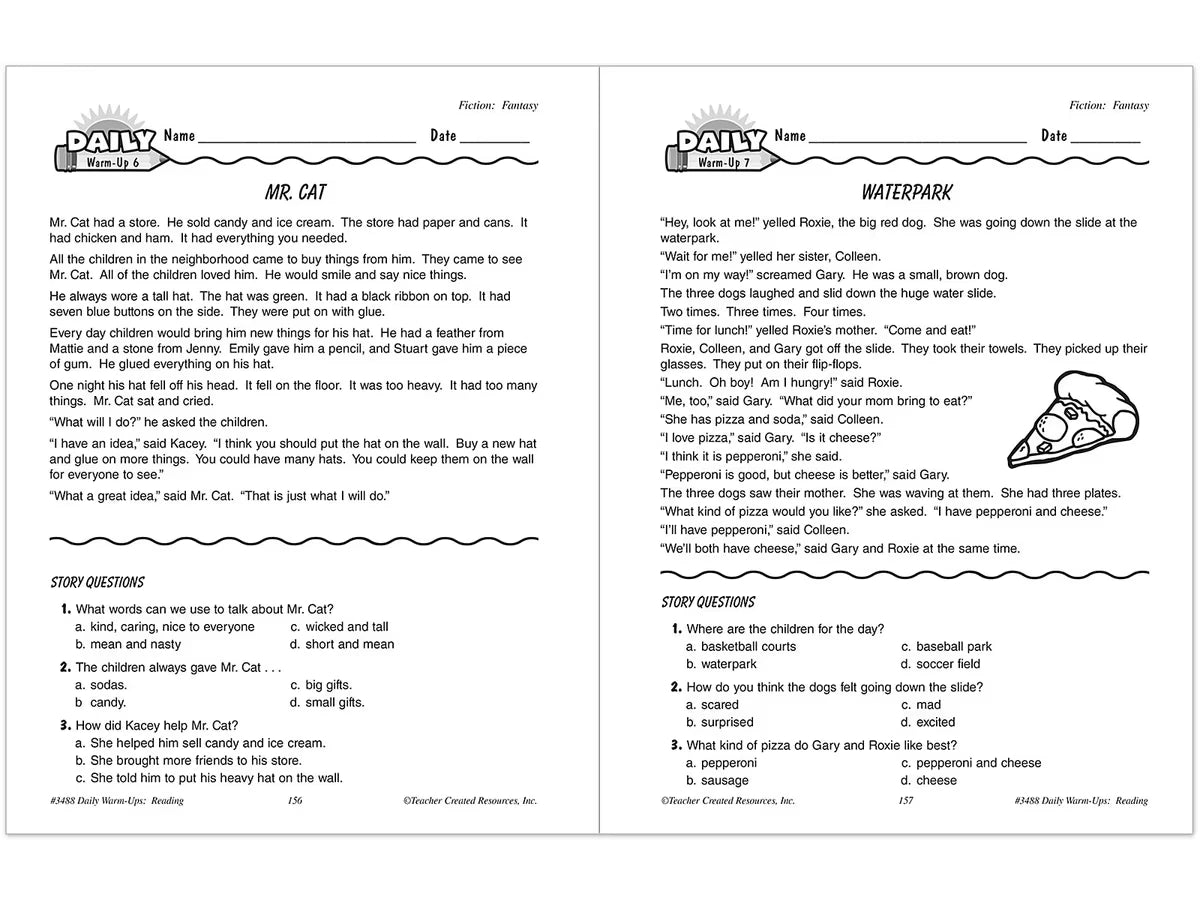 Reading Daily Warm-Ups Workbook - Gr. 2 - US 5705