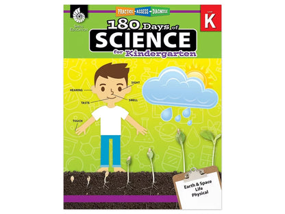 180 Days of Science Workbook - Kindergarten - US 4446