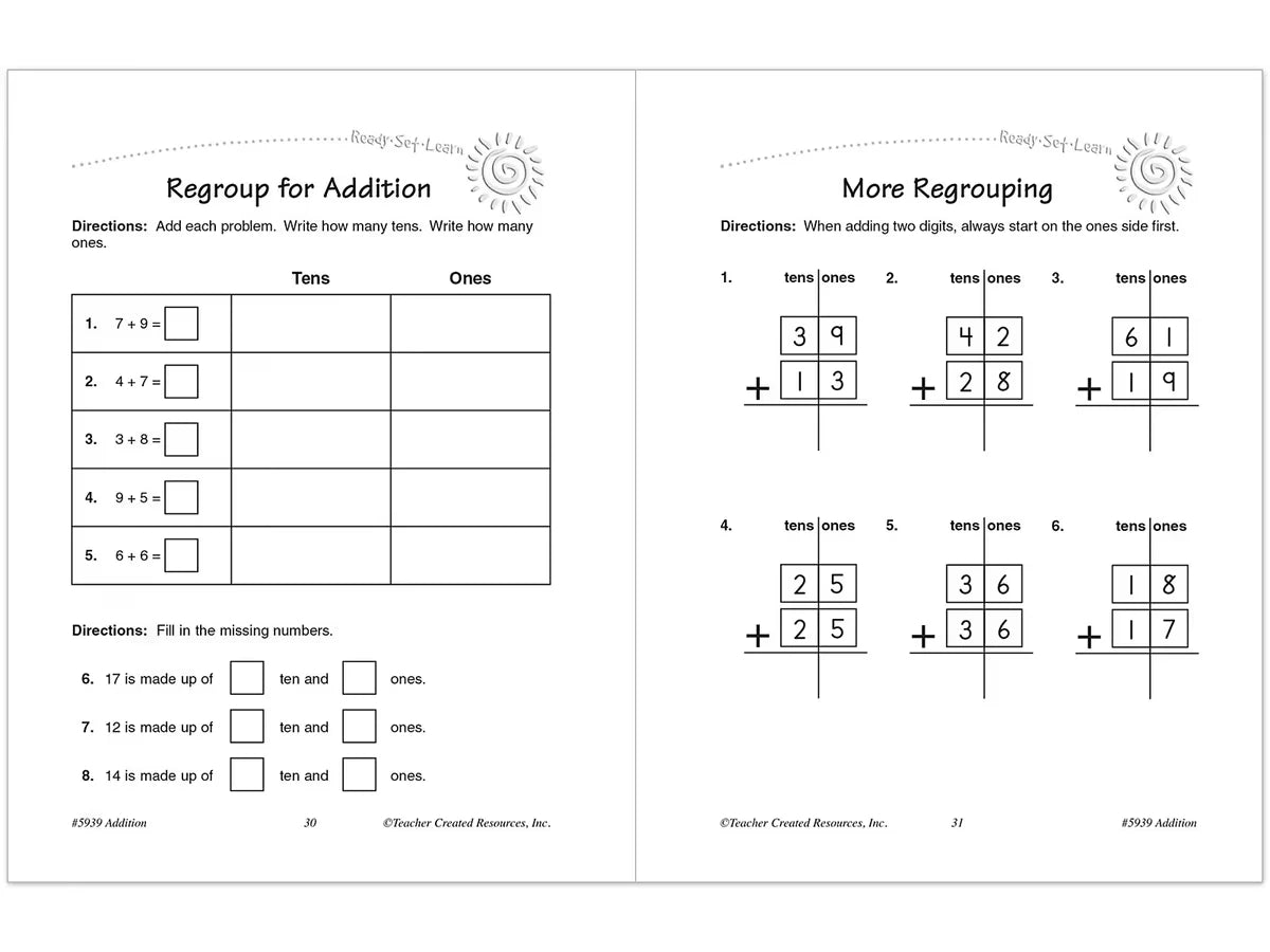Addition Workbook - US 7014