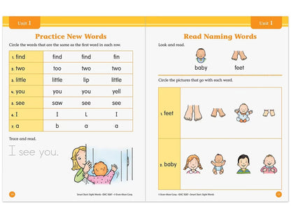 Sight-Words Smart Start Workbook - Pre-K - US 3592