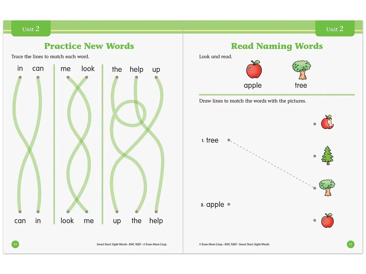Sight-Words Smart Start Workbook - Pre-K - US 3592