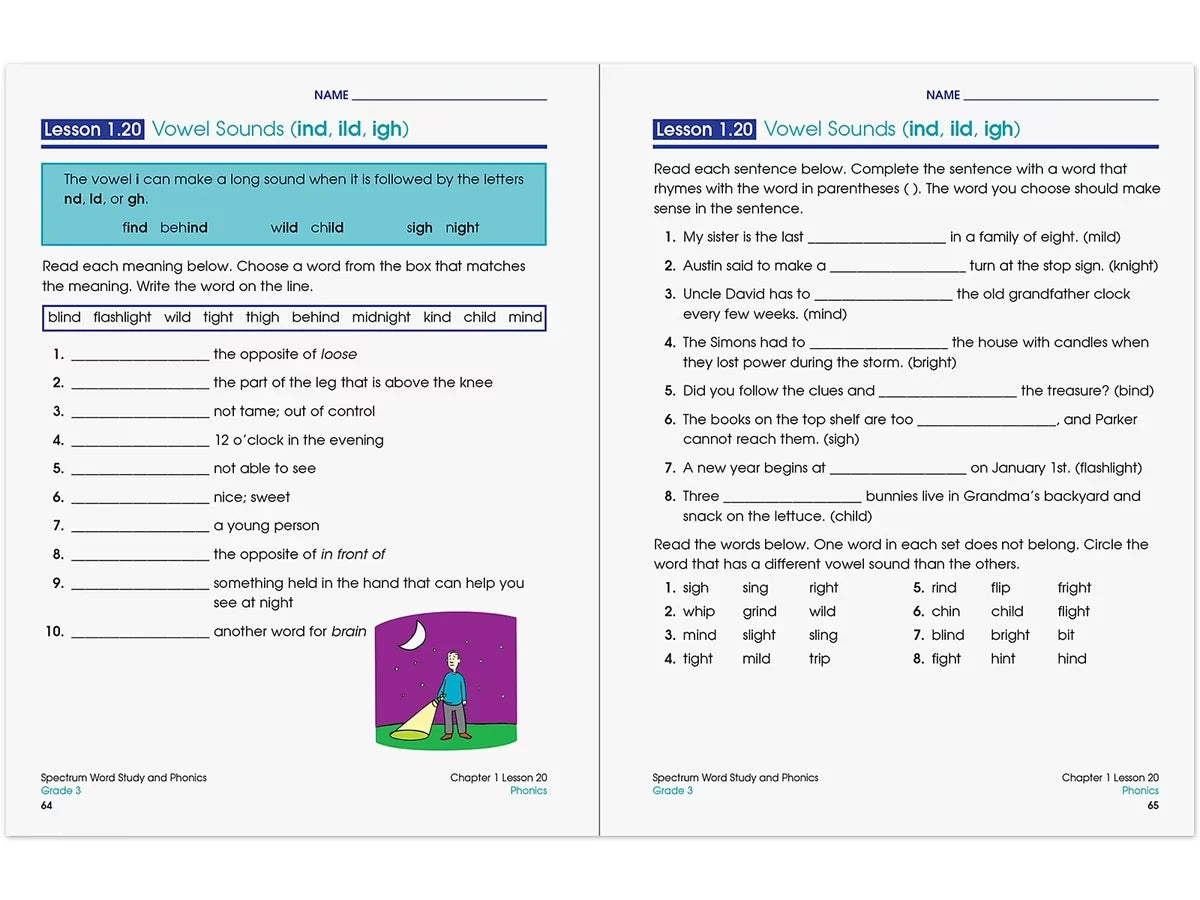 Spectrum® Phonics Workbook - Gr. 3 - US 9153