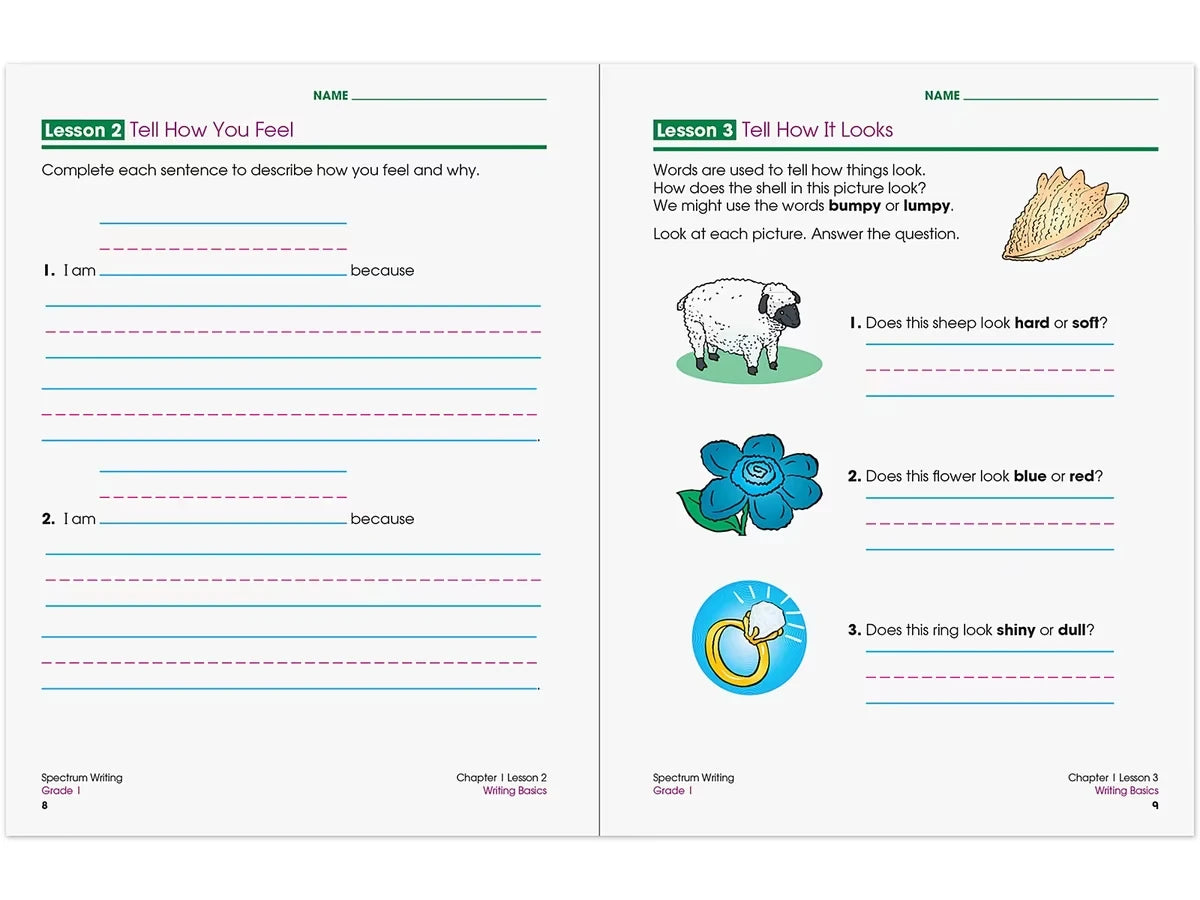 Spectrum® Writing Workbook - Gr. 1 - US 1913